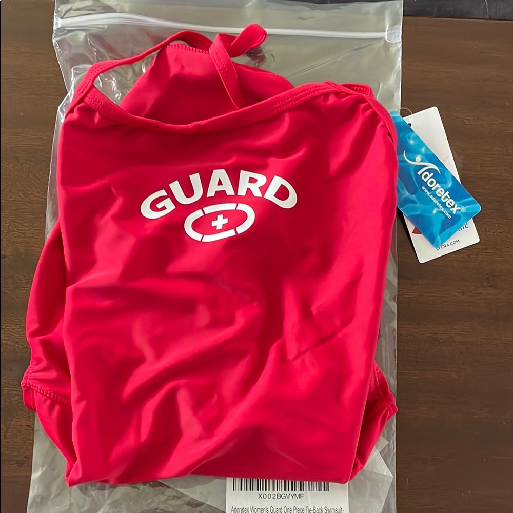 NWT red lifeguard bathing suit